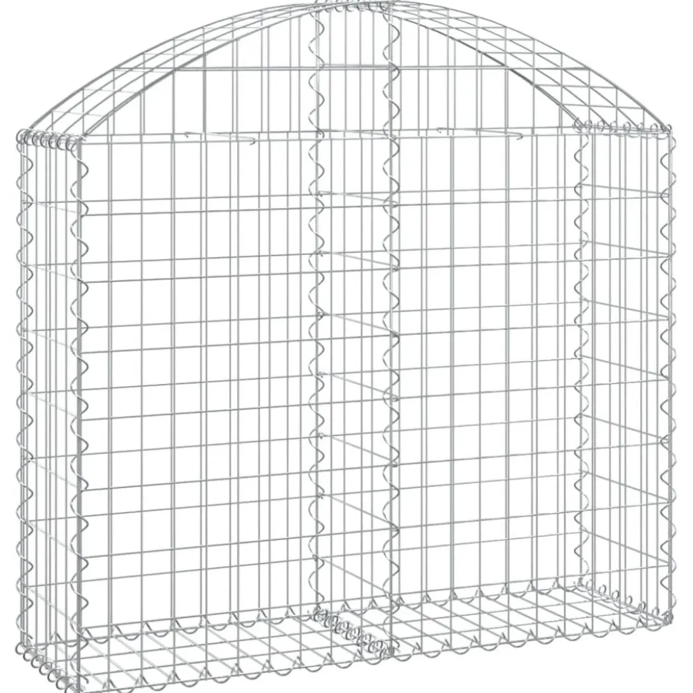 Online FinePRICE Kaareva kivikori 100x30x60/80 cm galvanoitu rauta