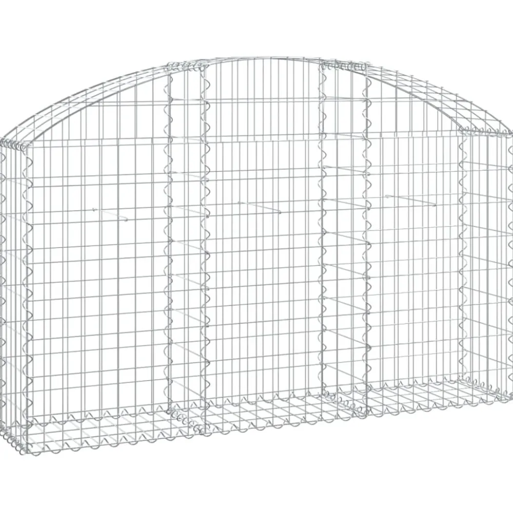 Online FinePRICE Kaareva kivikori 100x30x60/80 cm galvanoitu rauta