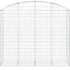 Online FinePRICE Kaareva kivikori 100x30x60/80 cm galvanoitu rauta