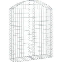 Online FinePRICE Kaareva kivikori 100x30x60/80 cm galvanoitu rauta