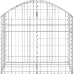 Online FinePRICE Kaareva kivikori 100x30x60/80 cm galvanoitu rauta