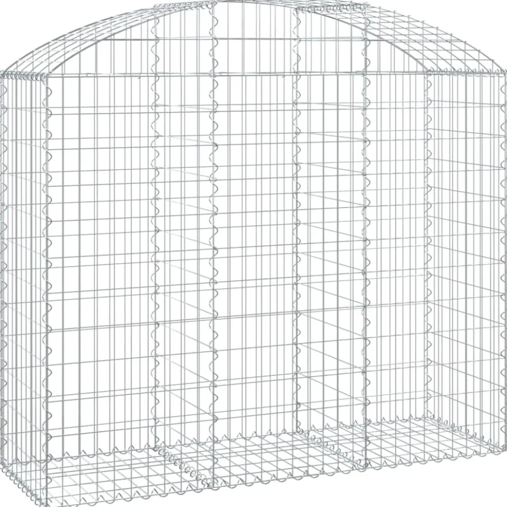 Online FinePRICE Kaareva kivikori 100x30x60/80 cm galvanoitu rauta