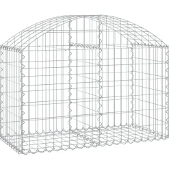 Online FinePRICE Kaareva kivikori 100x30x60/80 cm galvanoitu rauta