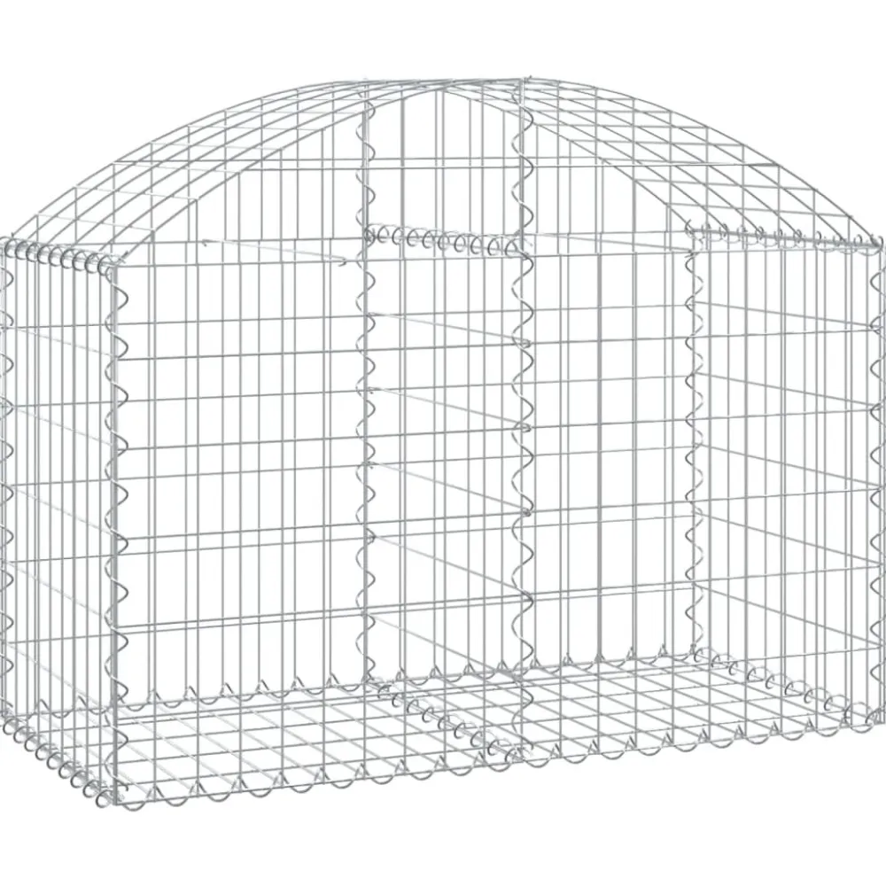 Online FinePRICE Kaareva kivikori 100x30x60/80 cm galvanoitu rauta