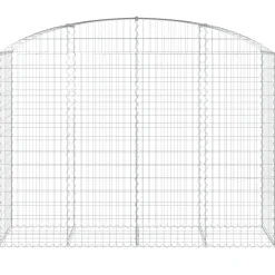 Online FinePRICE Kaareva kivikori 100x30x60/80 cm galvanoitu rauta