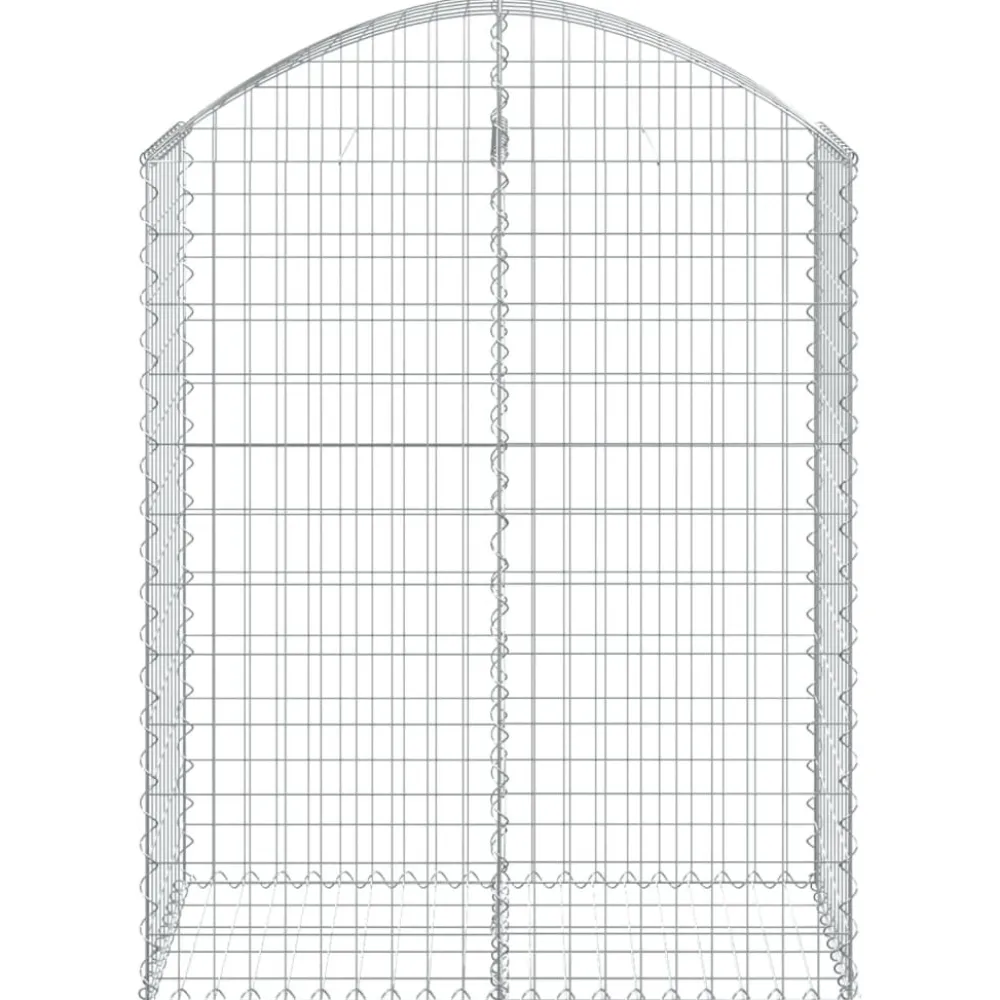 Online FinePRICE Kaareva kivikori 100x30x60/80 cm galvanoitu rauta