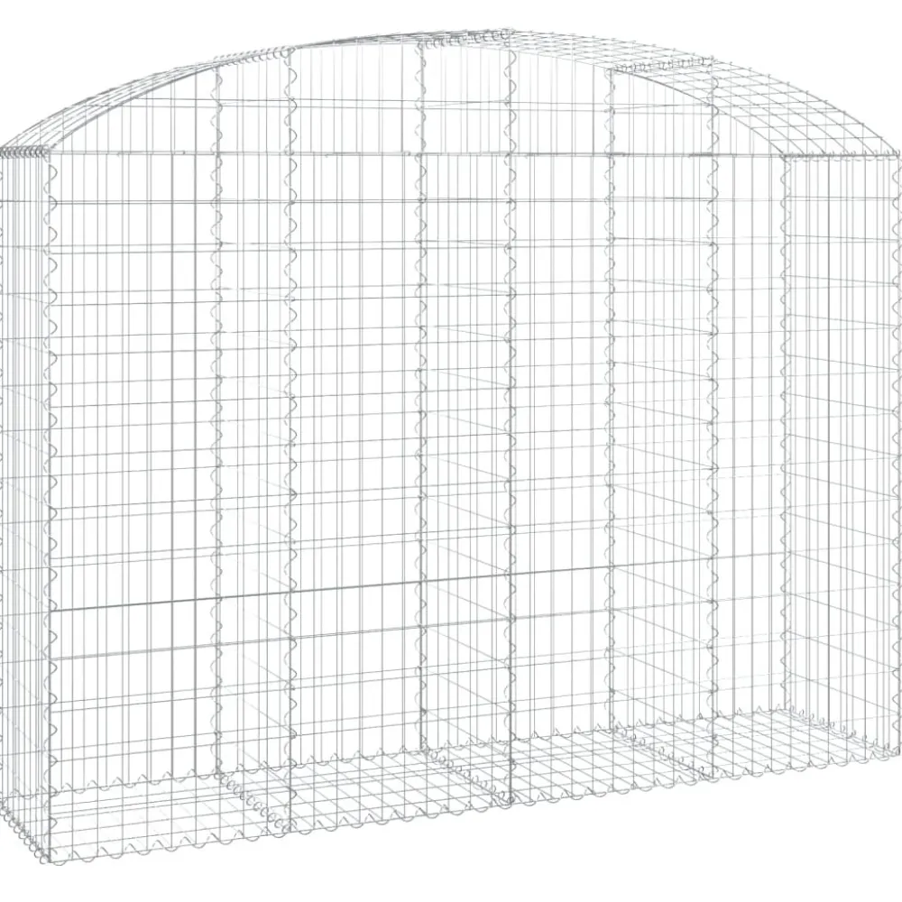 Online FinePRICE Kaareva kivikori 100x30x60/80 cm galvanoitu rauta