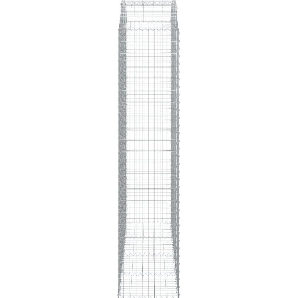 Online FinePRICE Kaareva kivikori 100x30x60/80 cm galvanoitu rauta