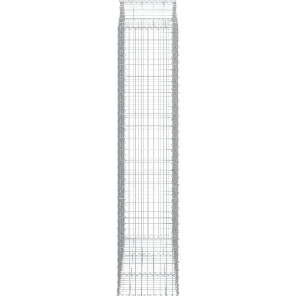 Online FinePRICE Kaareva kivikori 100x30x60/80 cm galvanoitu rauta