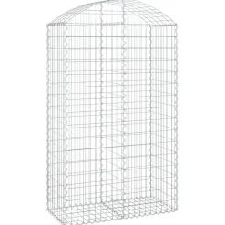Online FinePRICE Kaareva kivikori 100x30x60/80 cm galvanoitu rauta