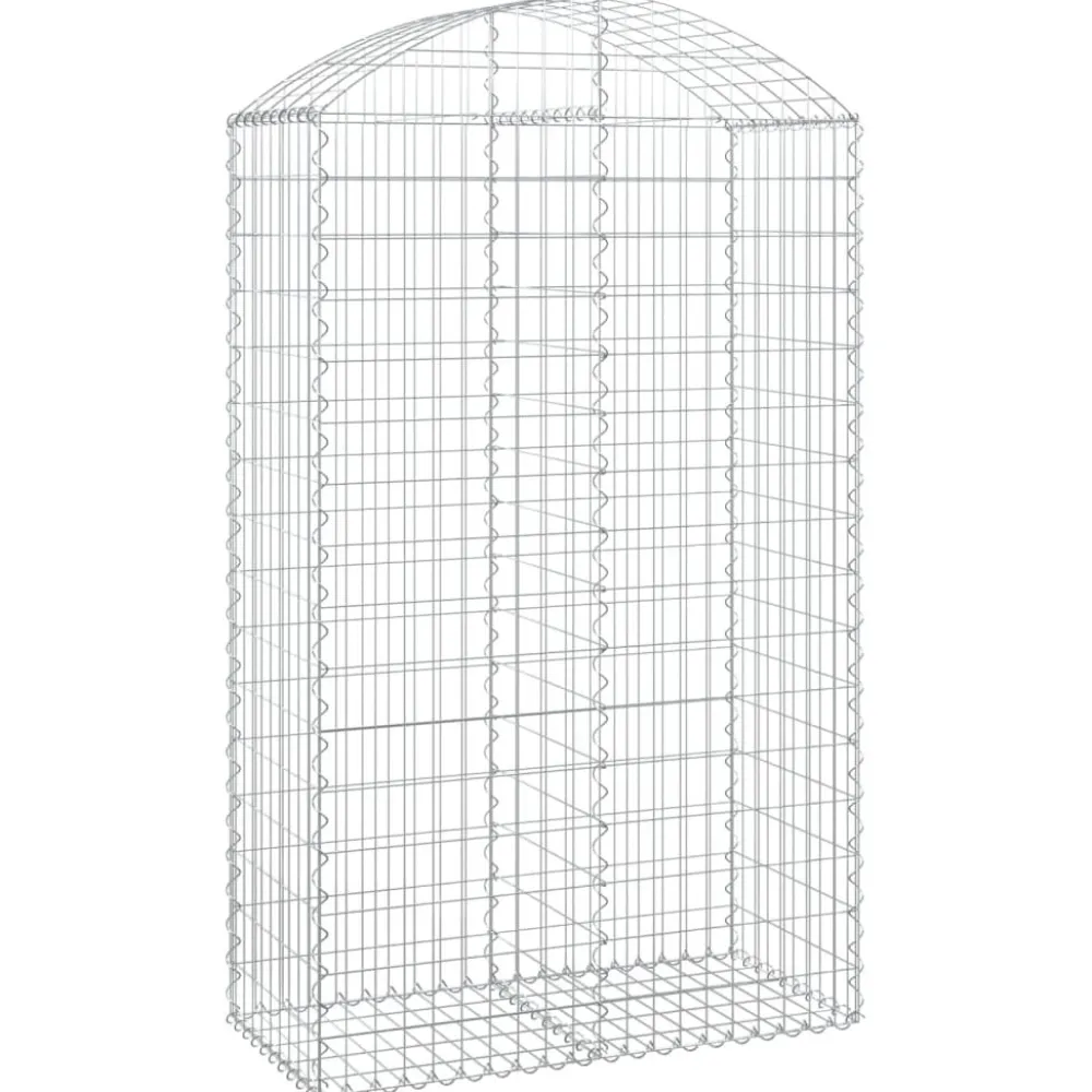 Online FinePRICE Kaareva kivikori 100x30x60/80 cm galvanoitu rauta