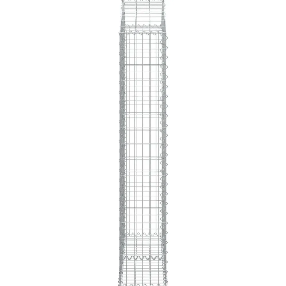 Online FinePRICE Kaareva kivikori 100x30x60/80 cm galvanoitu rauta