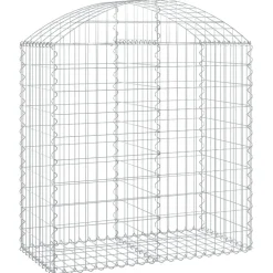 Online FinePRICE Kaareva kivikori 100x30x60/80 cm galvanoitu rauta
