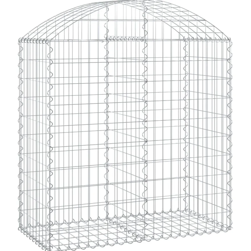 Online FinePRICE Kaareva kivikori 100x30x60/80 cm galvanoitu rauta