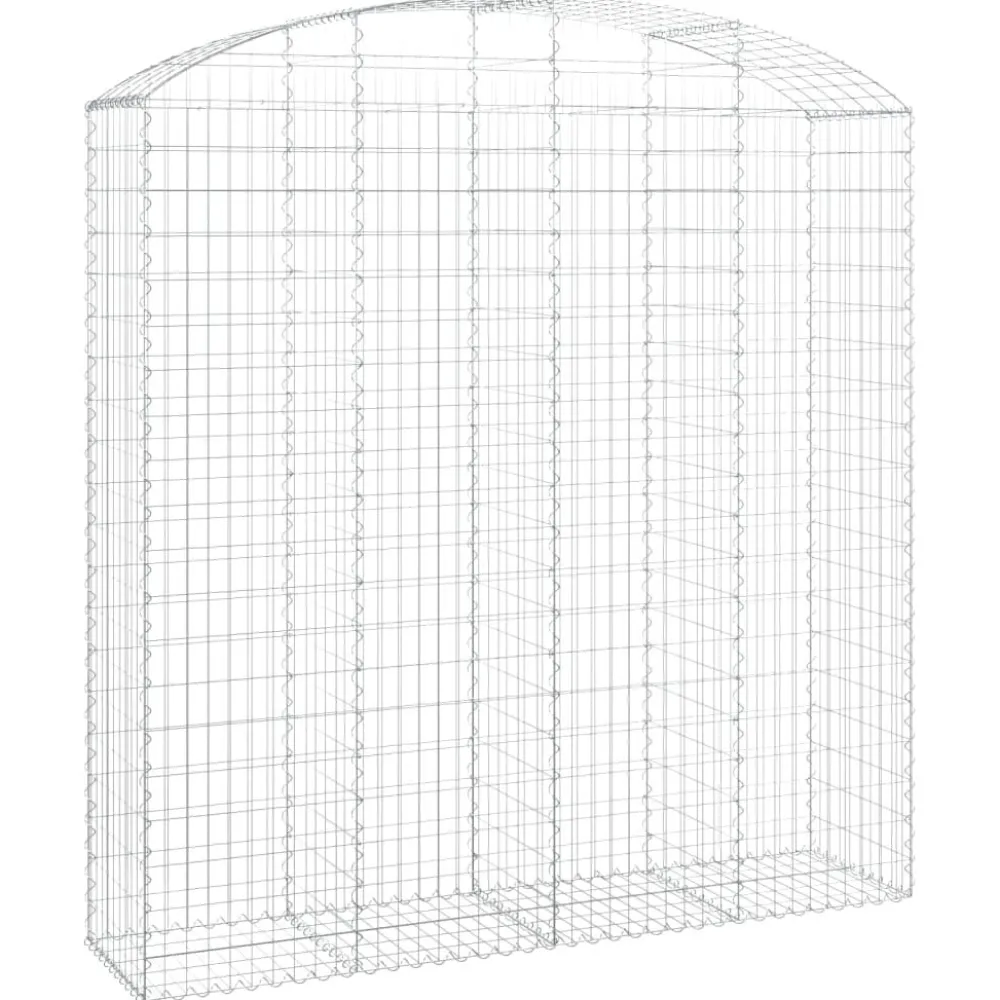 Online FinePRICE Kaareva kivikori 100x30x60/80 cm galvanoitu rauta