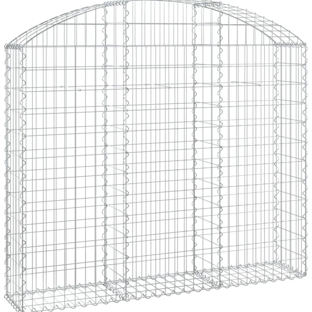 Online FinePRICE Kaareva kivikori 100x30x60/80 cm galvanoitu rauta