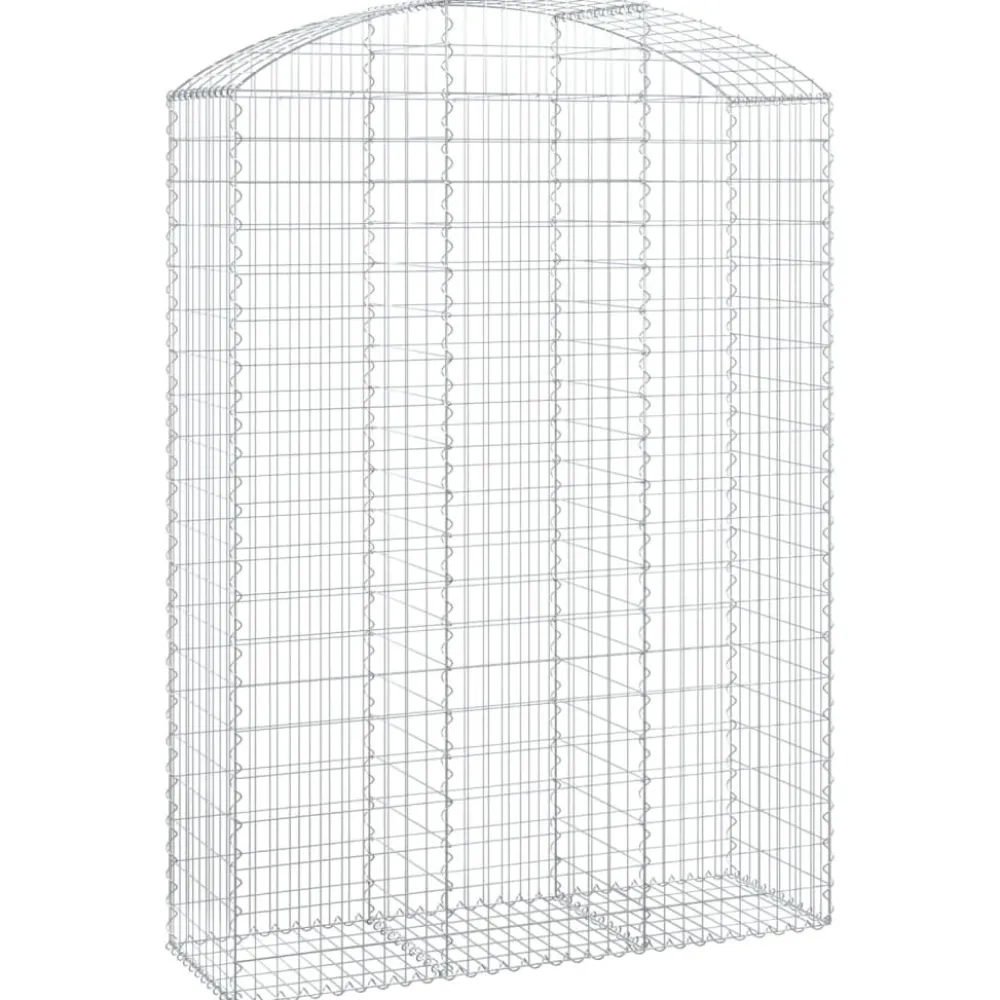 Online FinePRICE Kaareva kivikori 100x30x60/80 cm galvanoitu rauta