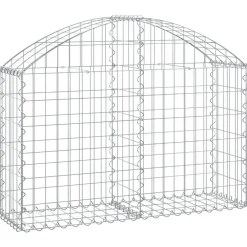 Online FinePRICE Kaareva kivikori 100x30x60/80 cm galvanoitu rauta