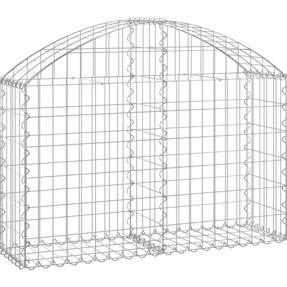 Online FinePRICE Kaareva kivikori 100x30x60/80 cm galvanoitu rauta