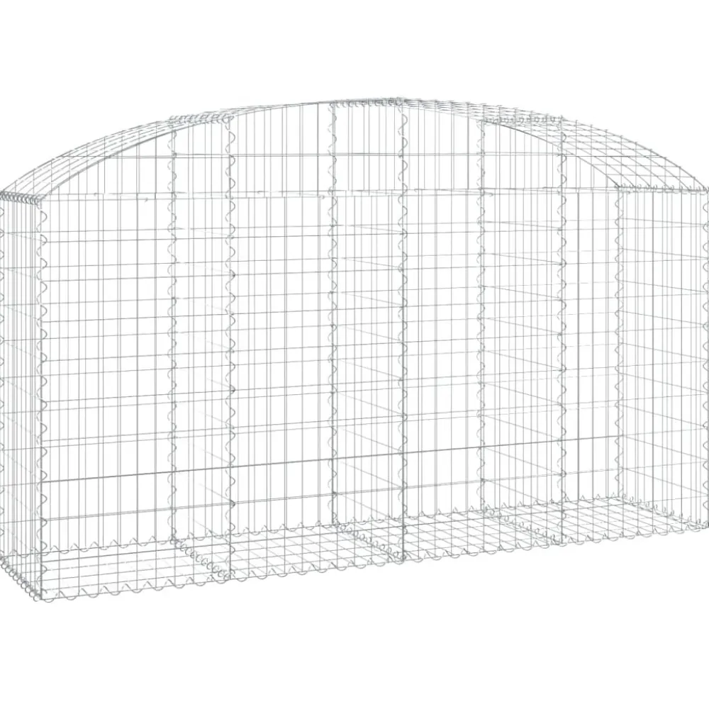 Online FinePRICE Kaareva kivikori 100x30x60/80 cm galvanoitu rauta