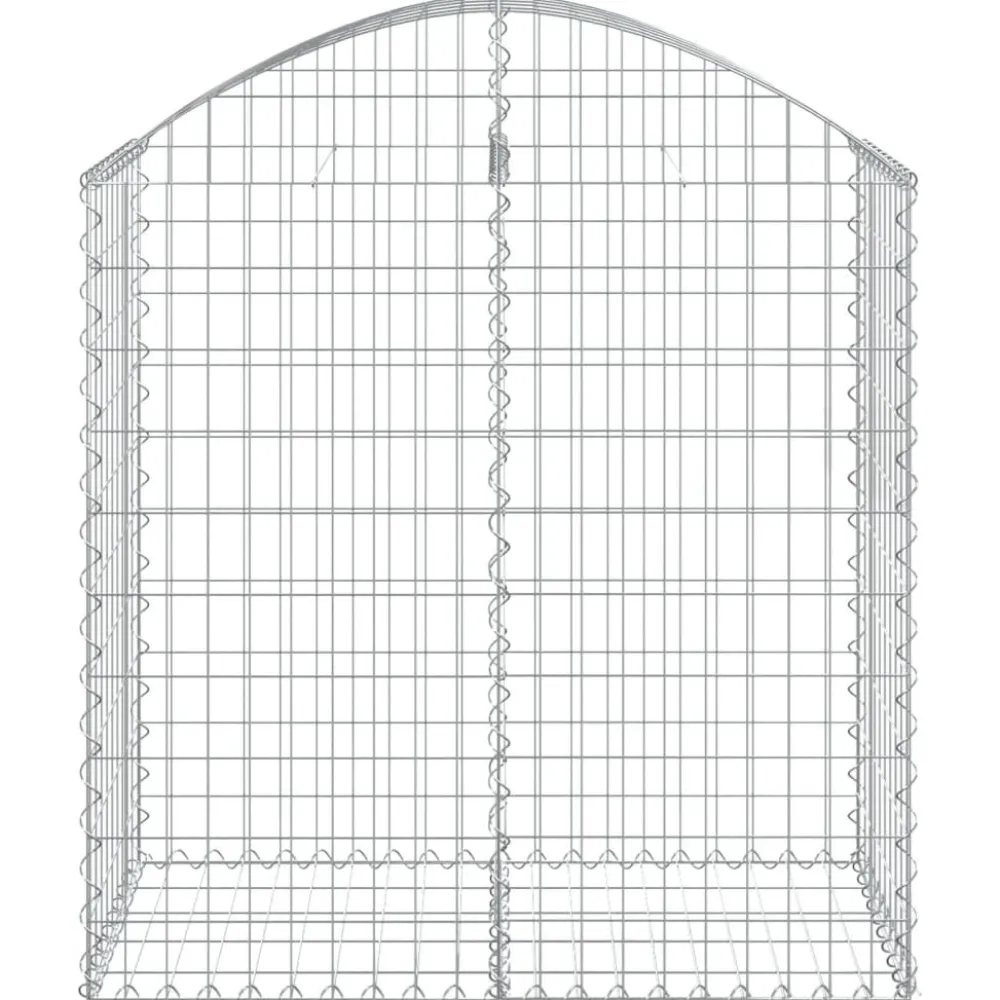 Online FinePRICE Kaareva kivikori 100x30x60/80 cm galvanoitu rauta