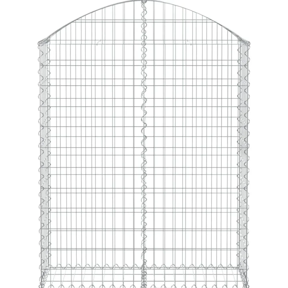 Online FinePRICE Kaareva kivikori 100x30x60/80 cm galvanoitu rauta