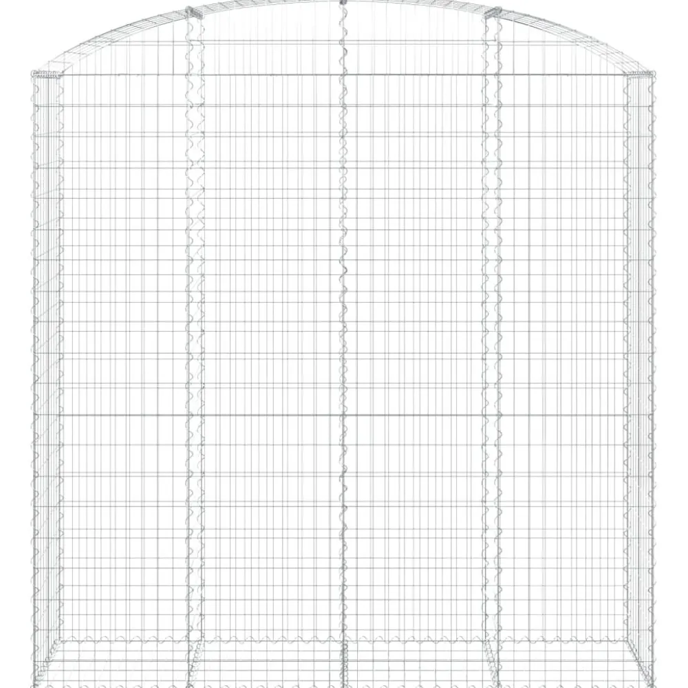 Online FinePRICE Kaareva kivikori 100x30x60/80 cm galvanoitu rauta
