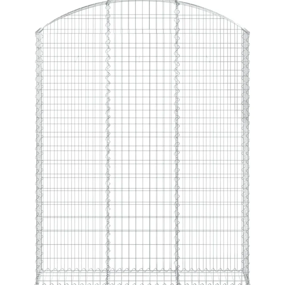 Online FinePRICE Kaareva kivikori 100x30x60/80 cm galvanoitu rauta