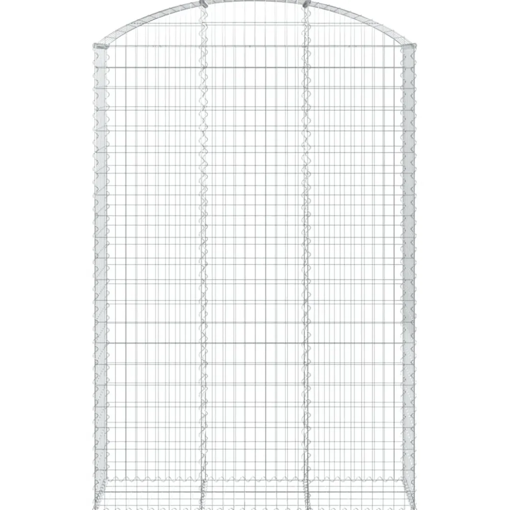 Online FinePRICE Kaareva kivikori 100x30x60/80 cm galvanoitu rauta