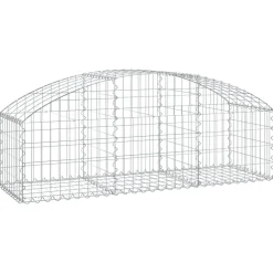 Online FinePRICE Kaareva kivikori 100x30x60/80 cm galvanoitu rauta