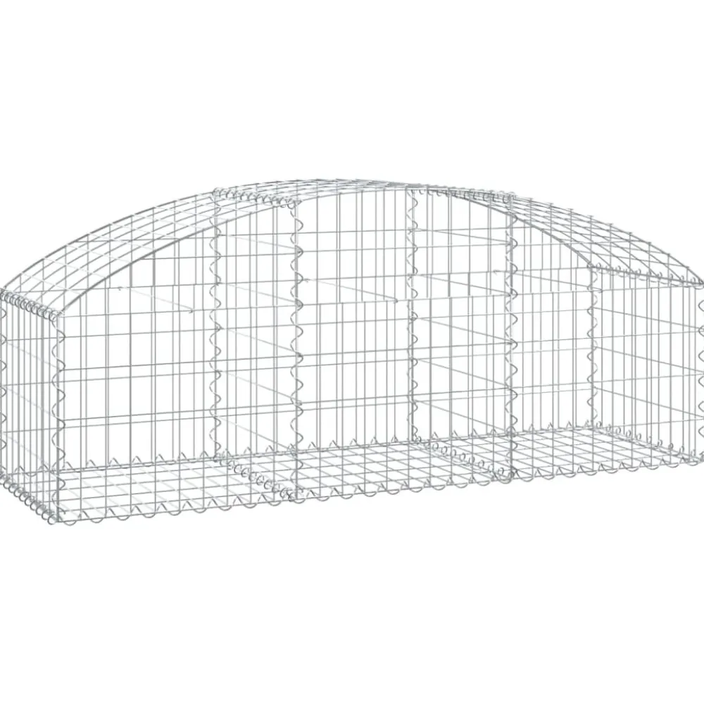 Online FinePRICE Kaareva kivikori 100x30x60/80 cm galvanoitu rauta