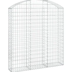 Online FinePRICE Kaareva kivikori 100x30x60/80 cm galvanoitu rauta