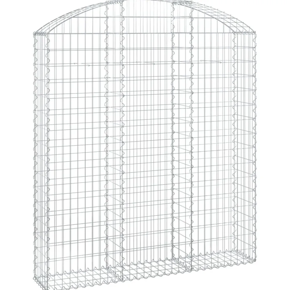 Online FinePRICE Kaareva kivikori 100x30x60/80 cm galvanoitu rauta