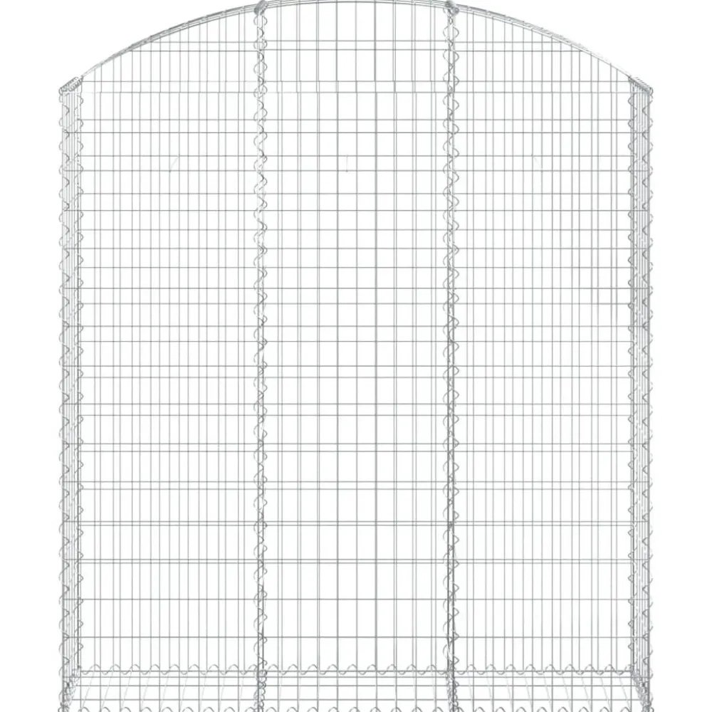 Online FinePRICE Kaareva kivikori 100x30x60/80 cm galvanoitu rauta