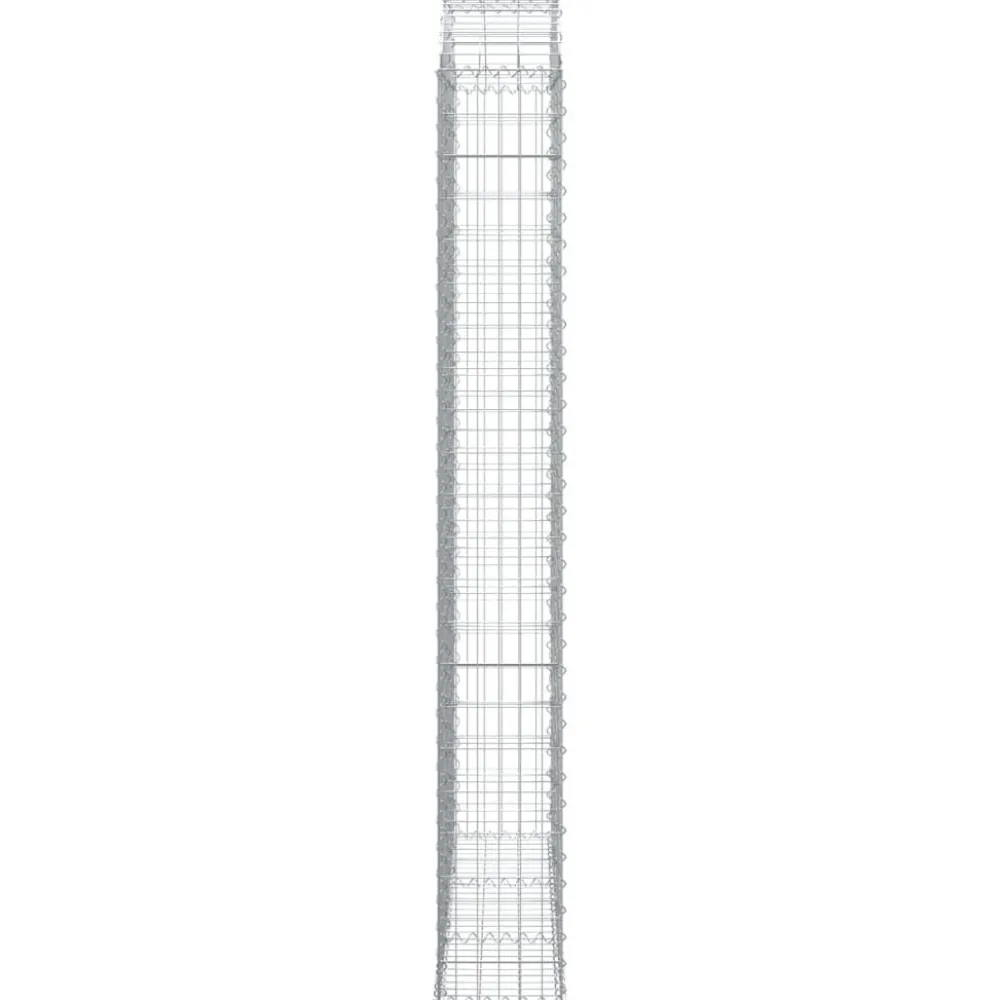 Online FinePRICE Kaareva kivikori 100x30x60/80 cm galvanoitu rauta