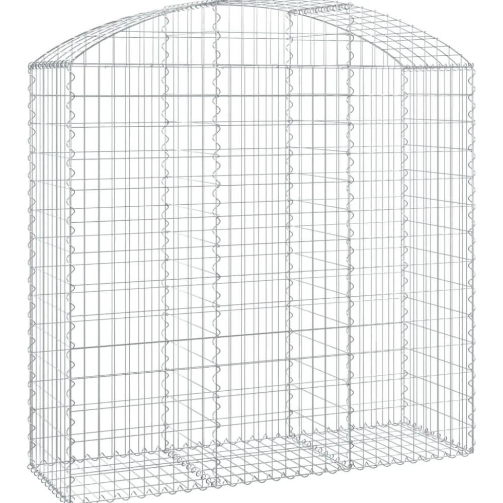 Online FinePRICE Kaareva kivikori 100x30x60/80 cm galvanoitu rauta