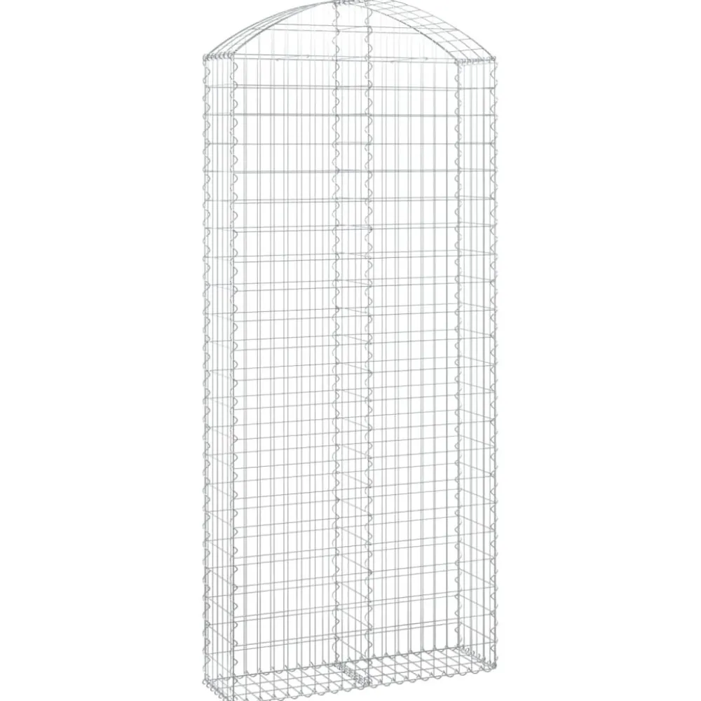 Online FinePRICE Kaareva kivikori 100x30x60/80 cm galvanoitu rauta
