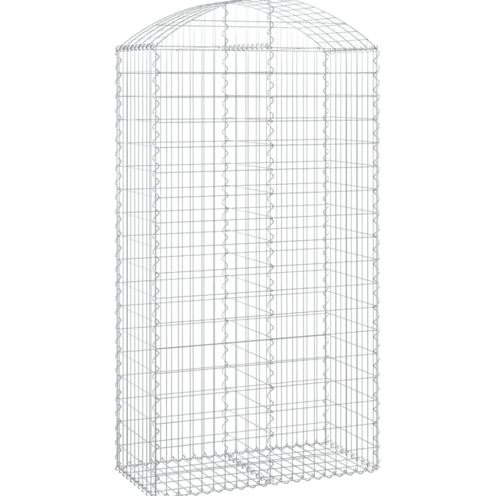 Online FinePRICE Kaareva kivikori 100x30x60/80 cm galvanoitu rauta