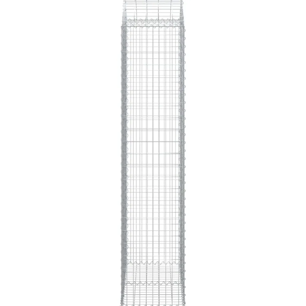 Online FinePRICE Kaareva kivikori 100x30x60/80 cm galvanoitu rauta
