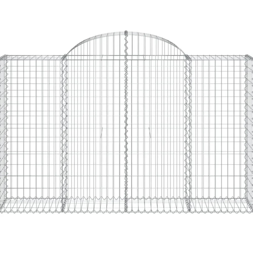 Discount FinePRICE Kaareva kivikori 200x50x40/60 cm galvanoitu rauta