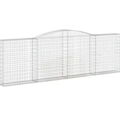 Discount FinePRICE Kaareva kivikori 200x50x40/60 cm galvanoitu rauta