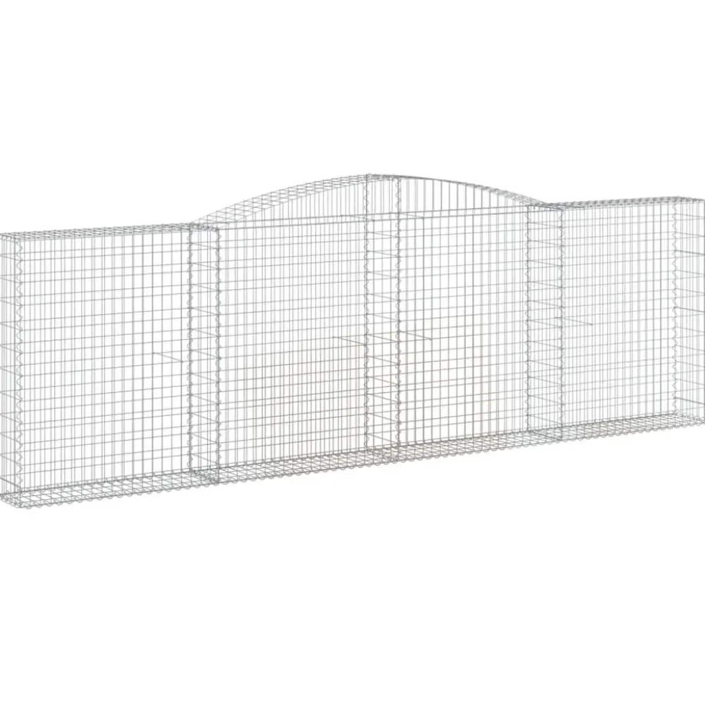 Discount FinePRICE Kaareva kivikori 200x50x40/60 cm galvanoitu rauta