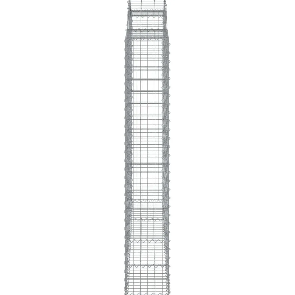 Discount FinePRICE Kaareva kivikori 200x50x40/60 cm galvanoitu rauta