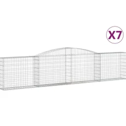 Discount FinePRICE Kaareva kivikori 200x50x40/60 cm galvanoitu rauta