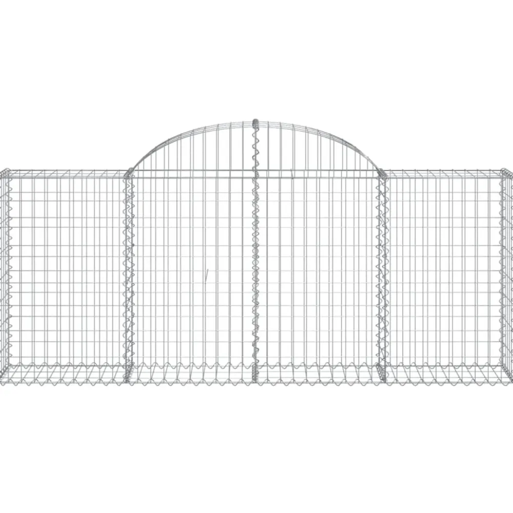 Discount FinePRICE Kaareva kivikori 200x50x40/60 cm galvanoitu rauta