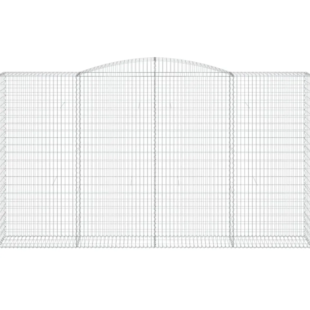 Discount FinePRICE Kaareva kivikori 200x50x40/60 cm galvanoitu rauta