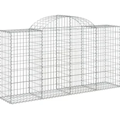Discount FinePRICE Kaareva kivikori 200x50x40/60 cm galvanoitu rauta