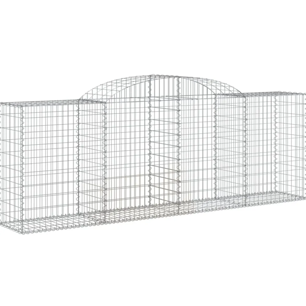Discount FinePRICE Kaareva kivikori 200x50x40/60 cm galvanoitu rauta