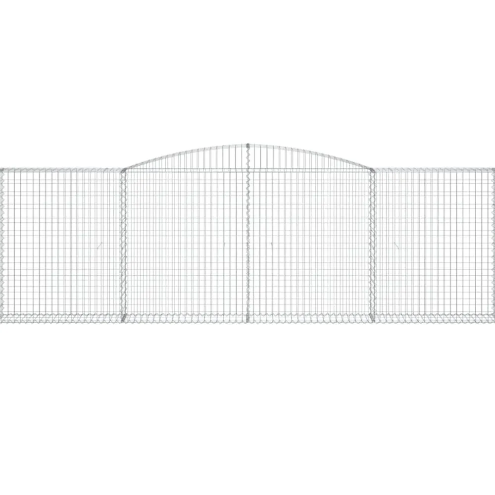 Discount FinePRICE Kaareva kivikori 200x50x40/60 cm galvanoitu rauta