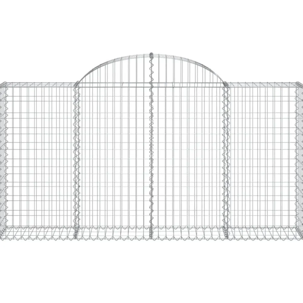 Discount FinePRICE Kaareva kivikori 200x50x40/60 cm galvanoitu rauta